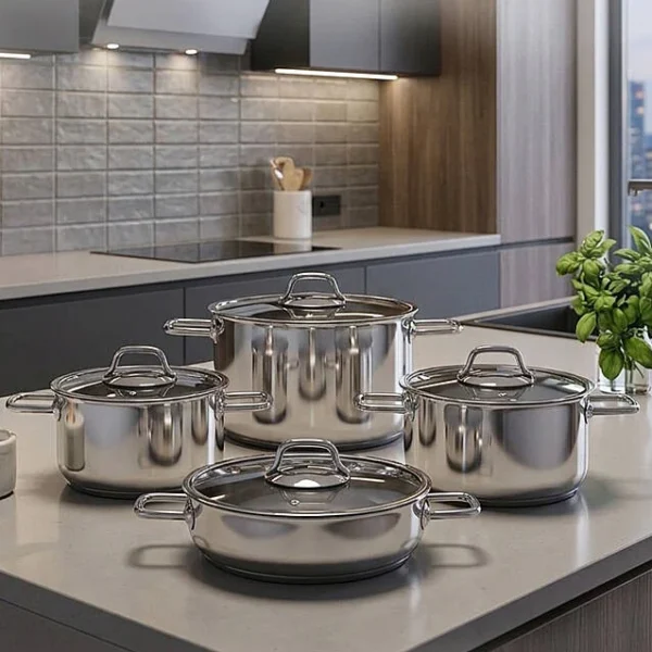 Hascevher Octavia 8 Pcs Tencere Set (Siyah Alt Plastikli)