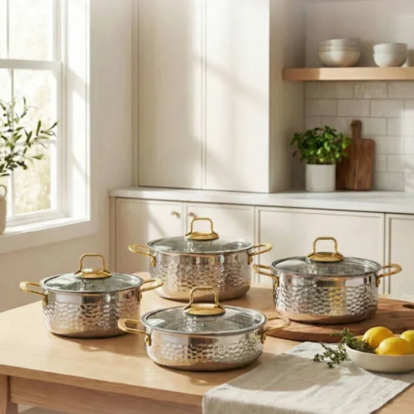 Hascevher Serra 8 Pcs Tencere Set Kaplamalı
