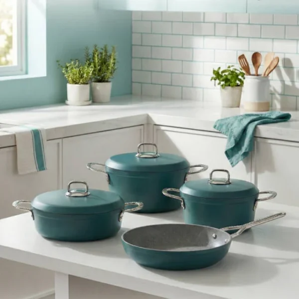 Hascevher Clarissa 7 Pcs Granit Elmas Tencere Seti (18/22Ten/26Kar/26Tv)