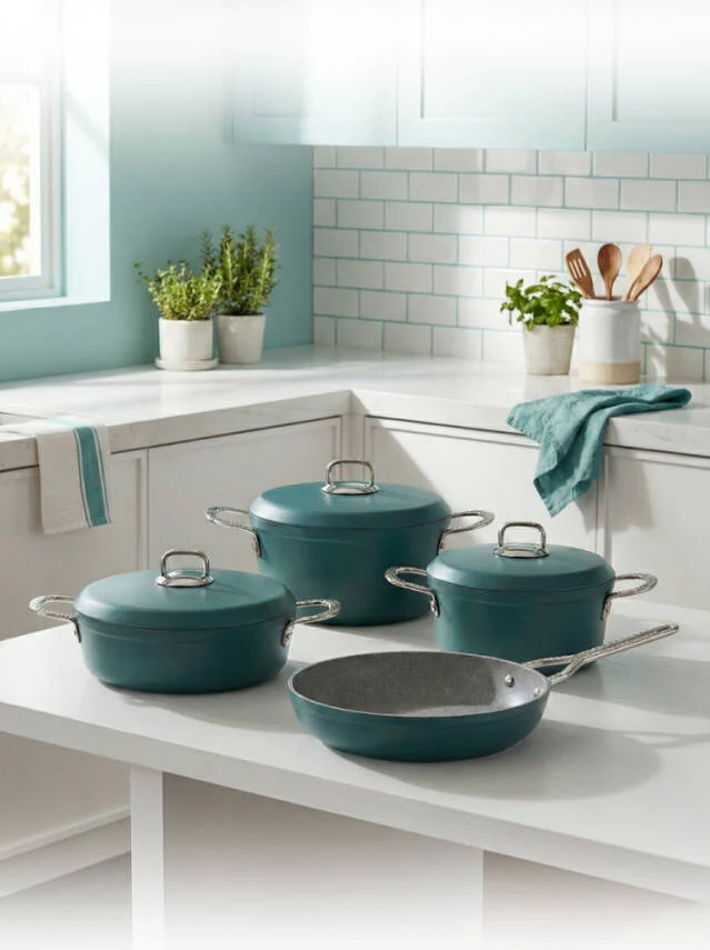 Hascevher Clarissa 7 Pcs Granit Elmas Tencere Seti (18/22Ten/26Kar/26Tv)